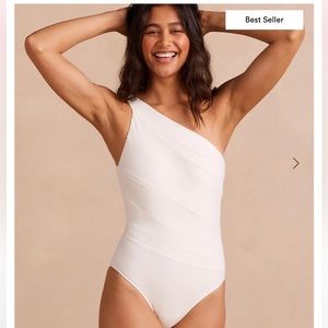 Summersalt The Sidestroke swimsuit, white, size 8